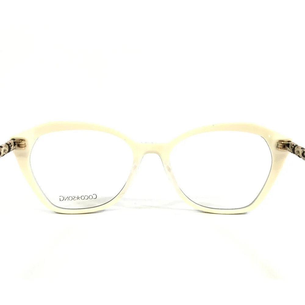 Coco Song Eyeglasses Frames VELVET MOON Col. 1 Black Ivory Gold Detail 55-18-140